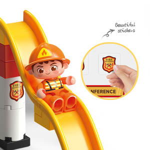 Flo FL42002 173 adet yangın istasyonu sahne klasik büyük yapı blok Set çocuk itfaiyeci oyun oyuncak oynamak için - Product Image 6