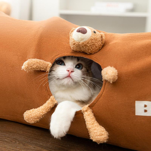 Aisun Faltbarer Katzentunnel Spielzeug für Katzen Hunde Kaninchen Selbstbeschäftigung Langeweile-Linderung Training Hergestellt in Jiangsu - Product Image 2