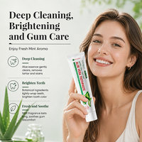 KORMESIC Marque Privée 100g Dentifrice Haleine Fraîche Vente en Gros Dentifrice Herbal Aloe Vera Blanchissant Logo Personnalisé
