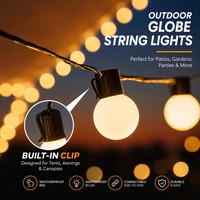 Guirnalda de Luces Navideñas RGBIC a Prueba de Agua IP65 con Sincronización Musical y Control Wifi para Patio, Fiesta, Boda, 100 pies