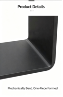 Pied de table latérale en métal en forme de C, fabrication chinoise, design moderne et minimaliste, base de bureau en fer noir, conception monobloc, meubles de salon