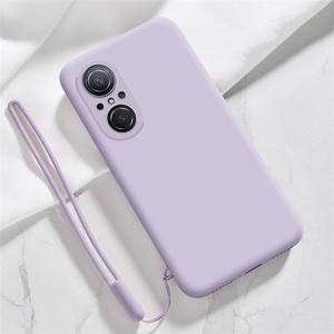 Avec lanière étui de téléphone en Silicone, protection de l'objectif de l'appareil photo, étui de téléphone intelligent pour HUAWEI Nova 9 SE 10 <span class=keywords><strong>Pro</strong></span> Y70 Plus P50 8 - Product Image 1