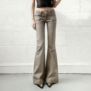 Jeans Acampanados para Mujer, Estilo Vintage Y2K, Pantalones Vaqueros con Bolsillos, Cintura Alta, Estilo Urbano, Casual, de Moda, Pierna Ancha - Product Image 4