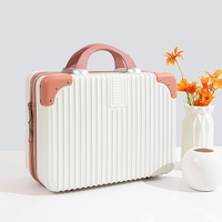 Trousse de Maquillage Vintage en PVC à Fermeture Ouverte pour Femme, Grande Capacité, Étanche, Idéale pour les Voyages