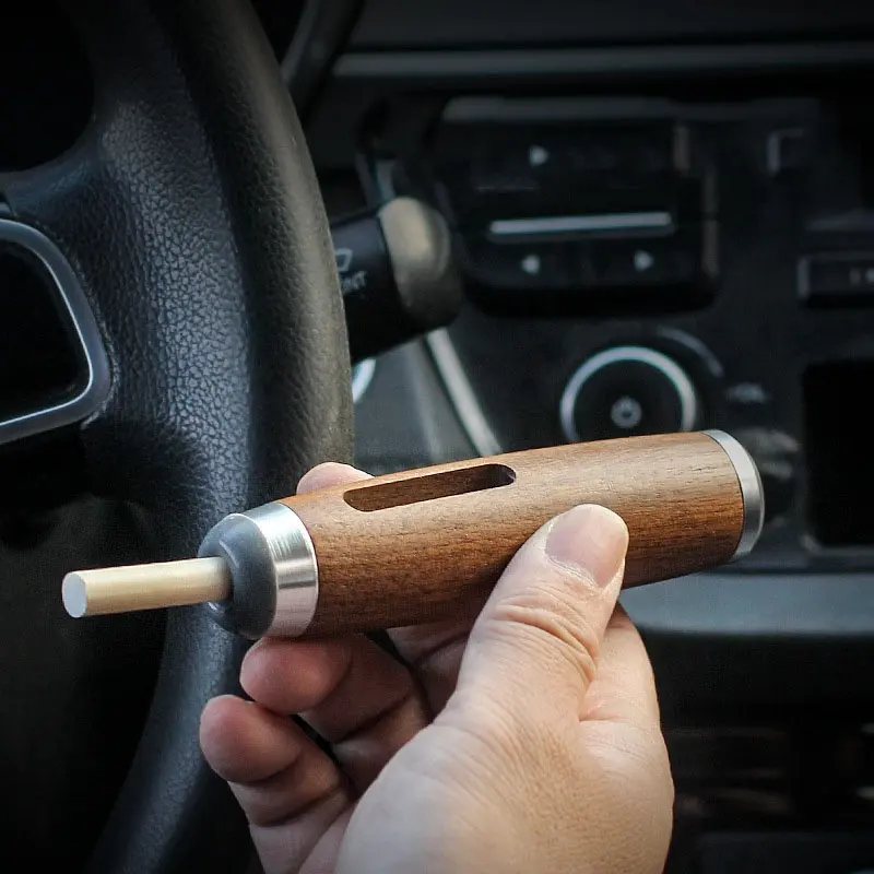 Most Popular Wooden Smokeless Car Ashtray With Air Purifier Portable Cigarette Filter Holder For Outdoor And Travel