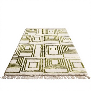 Moroccan Unique Beni Ourain <b>Rug</b> Hand Made Moroccan <b>Boho</b> Beni Ourain <b>Rug</b> Albertina Hand Knotted Wool Area <b>Rug</b> By ITHL - Product Image 1