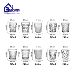 Gobelet en verre gravé de style <span class=keywords><strong>marocain</strong></span> de 2oz pour boire de l'eau et du thé, mini tasses en verre avec logo en relief, offre spéciale - Product Image 6