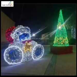 Lumières LED mignonnes en forme d'ours, étanches pour décoration de Noël en extérieur - Product Image 6
