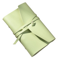 Carnet de notes en similicuir couleur macaron avec fermeture à enveloppe, couverture souple, idéal pour les notes de voyage, planificateur, cadeau