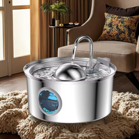 Neues Design Unterstützt OEM Edelstahl Wasserdichter Automatischer Haustier-Wasserspender 3,2L für Katzen und Hunde
