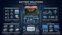 Batterie au lithium LiFePO4 60V 20Ah pour scooter électrique, moto avec BMS intelligent, OEM ODM