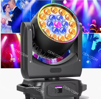 Luz Móvil LED RGBW de 19*15W, 350W, con Certificación CE ROHS, DMX Zoom Wash Beam con Efecto de Rayas para Discotecas, Bares y Conciertos en Vivo