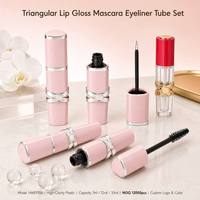 ISMAN – Ensemble de tubes vides triangulaires personnalisés pour gloss, mascara et eye-liner, 7 ml, 12 ml, 10 ml, emballage cosmétique en plastique, vente en gros, logo personnalisé