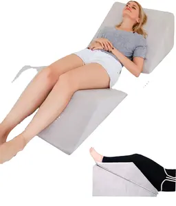 Bed Wedge Pillow Adjusta ble Foam Beinhöhe zum Schlafen Acid Reflux Eine nti Schnarch hilfe für Rückens ch merzen Grau