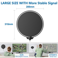 ANTUKO Externe HDTV Digitale Innen-TV-Antenne mit Verstärker für Android TV Box CE/FCC/ROHS-Zertifizierung VHF/UHF Frequenzbereich