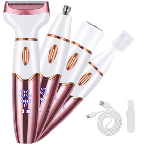 RF-9001 Appareil d'épilation électrique 4-en-1 pour femmes, pour les bras, les jambes, les aisselles et tout le corps, recharge USB, utilisation en camping-car, lavable - Product Image 3