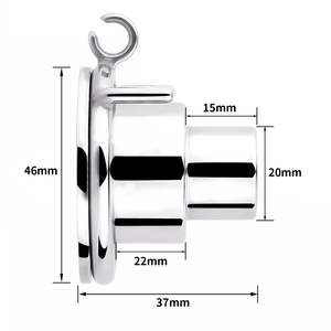 Candado de Castidad Masculino FRRK de Acero Inoxidable con Cabeza de Dildo de Silicona, Jaula para Pene, Cinturón de Castidad, Juguetes Sexuales de Abstinencia - Product Image 5