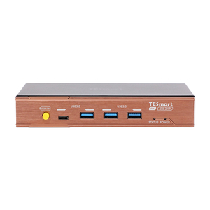 TESmart 100m <span class=keywords><strong>HDMI</strong></span> KVM 익스텐더 듀얼 4K 60Hz 출력 지원 디스플레이링크 3.5mm 오디오 및 마이크 포함 서버룸 관리용 - Product Image 6