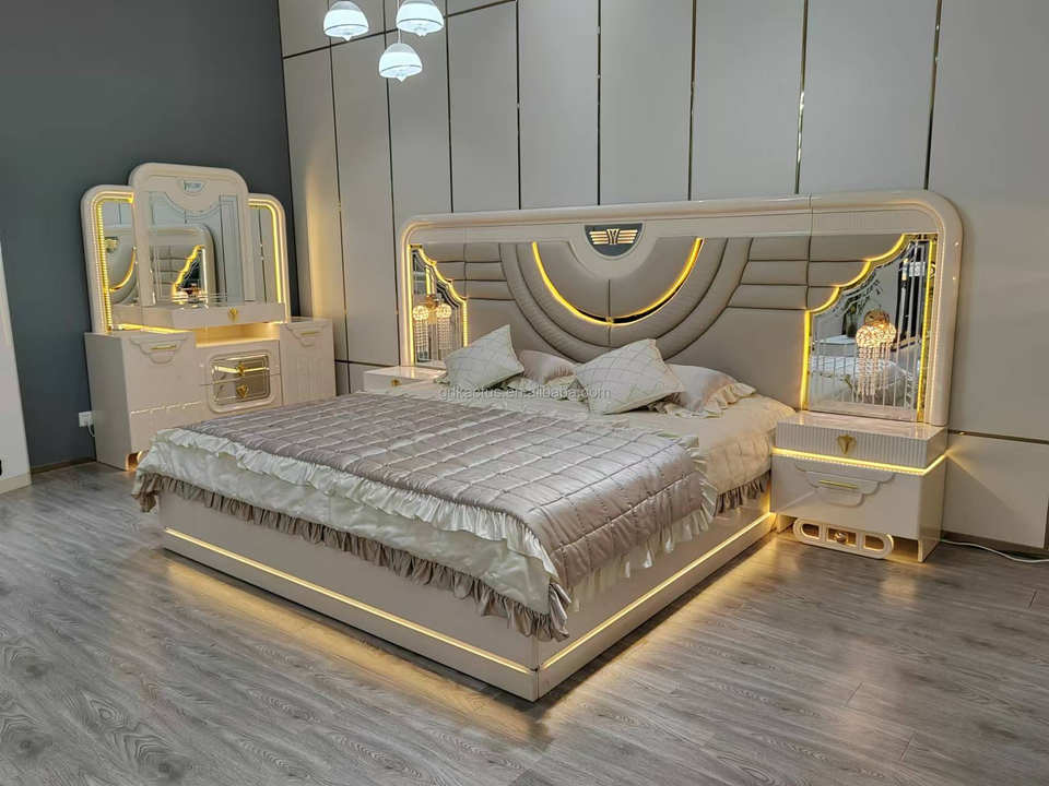 2025 Royal Luxurious Super King Bedroom Furniture Sets