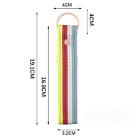 Ruban de sangle en toile de coton de couleur unie bricolage étiquette imprimée patchs de broderie à la main pour accessoire de lanière