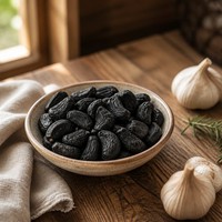 Ail noir fermenté en gros, gousses d'ail noir 500g, emballage sous vide, marque privée OEM