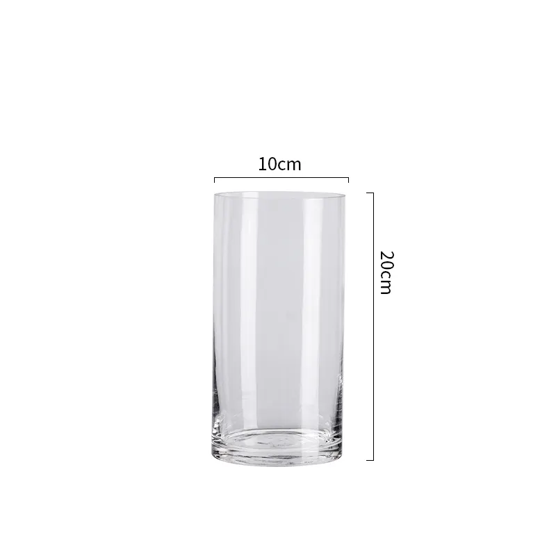 Vaso de vidro grande transparente para decoração de casamento, cilindro alto 60 cm, vaso de cristal nórdico moderno, barato de fábrica, desita