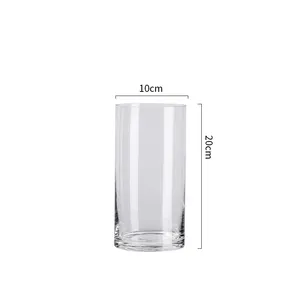 Vaso de vidro grande transparente para decoração de casamento, cilindro alto 60 cm, vaso de cristal nórdico moderno, barato de fábrica, desita