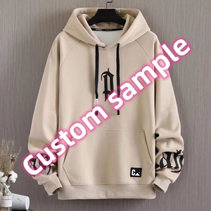 Free Sample Oversized Heavyweight High Quality 100% Cotton Luxury <b>Thick</b> Cotton Quality Men's Hoodies - Product Image 4