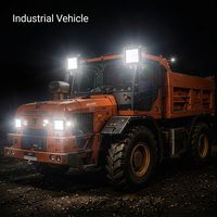 Luces de Trabajo LED Impermeables de 160W, Cuadradas de 7 Pulgadas, para Minería, Tractores, Remolques, Equipos de Ingeniería y Camiones
