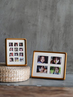 Cadre photo rectangulaire en bois massif haut de gamme, écologique, fait main, durable, coins arrondis, personnalisable, impression giclée pour