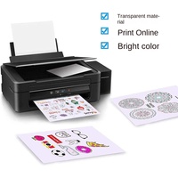 Étiquettes autocollantes transparentes en PET A4 personnalisables avec logo imprimable, autocollants en papier imperméables A4 pour imprimante jet d'encre