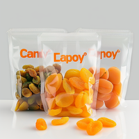 Papier kraft baggy personnalisé d'usine de papier d'aluminium argenté et transparent sac zip-lock compostable pour la maison pochette debout d'emballage alimentaire