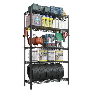 بنيت لآخر أسلاك الفولاذ المغلفة الايبوكسي 5 طبقات رفوف تخزين المرآب الثقيلة وحدة رفوف - Product Image 1