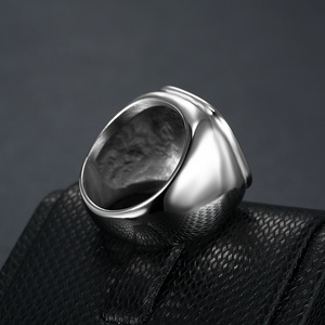 Anillos de acero inoxidable para hombre, chapados en oro de 18 quilates, masonería, Punk, <span class=keywords><strong>Rock</strong></span>, Hip Hop, para Biker AG, anillos de sello cuadrados masónicos - Product Image 4