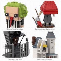 Blocs de construction MOC d'horreur gothique d'Halloween, ensemble de briques pour maison hantée effrayante et figurines sinistres, décoration intérieure, cadeau de collection
