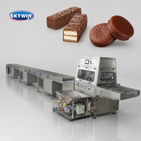Machine à enrober les gaufrettes au chocolat avec tunnel de refroidissement – Nouveau produit – Machine à enrober les biscuits au chocolat – Machines à fabriquer les barres de biscuits