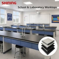 Plaque stratifiée compacte ignifugée pour mobilier scolaire, plateau de bureau, table, système de casiers