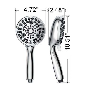 Ensemble de douche de style américain, 10 fonctions, avec pulvérisation, massage, bulles, pluie, nickelé, brossé, facile à nettoyer - Product Image 5