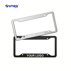 Support de plaque d'immatriculation en plastique noir personnalisé, design USA, <span class=keywords><strong>logo</strong></span> et numéro en relief, pour plaques d'immatriculation américaines. - Product Image 5