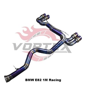 Kit d'échappement Catback Vortex Titanium Valvetronic pour BMW E82 1M Racing Performance, silencieux bleu brûlé - Product Image 4