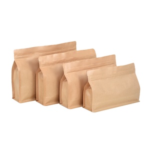 Ziplock Kraft Paper Sack Tám Side Seal Túi Thực Phẩm, <span class=keywords><strong>Resealable</strong></span> Stand Up Để Đóng Gói Thực Phẩm - Product Image 1