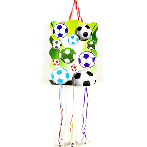 Accessoires de fête d'anniversaire pour enfants, piñata, 6 cordes à tirer, piñata suspendue, petits jouets, sac de rangement, <span class=keywords><strong>dinosaure</strong></span>, football, fournisseur de fête - Product Image 5