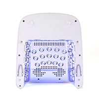 Lampe à LED pour ongles 128W, 45 ampoules, double longueur d'onde 365nm 405nm, séchoir UV pour gel avec fente dédiée pour le pouce, capteur automatique