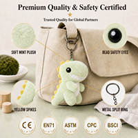 Porte-clés dinosaure en peluche personnalisé en gros, 12 cm, petit pendentif en coton, porte-clés en peluche personnalisé pour machine à griffes