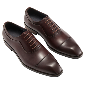 Zapatos de Vestir Italianos de Cuero Genuino para Hombre, Zapatos Formales Marrones de Alta Calidad para Boda, Cierre sin Cordones, Plantilla de Goma Sólida, para Todos - Product Image 2