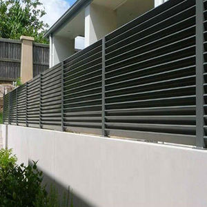 Panneaux de clôture en alliage d'aluminium de 6 pieds, à sommet plat ou rond, blanc naturel, <span class=keywords><strong>pour</strong></span> jardin, cour avant, ou enclos de <span class=keywords><strong>piscine</strong></span> - Product Image 2