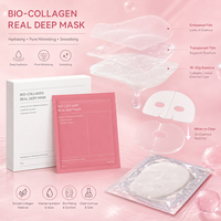 Masque facial coréen en gelée cristalline en gros, emballé en sachet/boîte, patch anti-rides au collagène, masque facial au bio-collagène