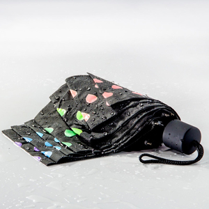 Wholesale Cheap China Custom Designer Rain Sun <strong>Color</strong> <strong>Changing</strong> 3 <strong>Folding</strong> <strong>Umbrella</strong> - Product Image 4