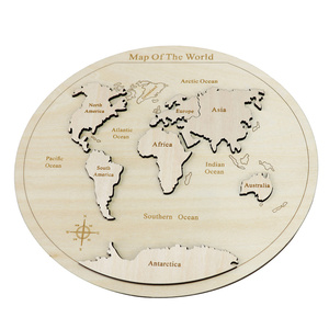 Rompecabezas 3D del continente del mundo redondo, juguete educativo para niños, la mejor artesanía decorativa de escritorio - Product Image 6