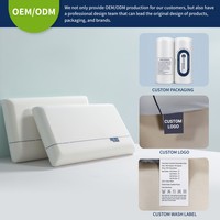Oreiller ergonomique Tavelya en polyuréthane à récupération lente, respirant, soyeux et lisse, pour la protection du cou, idéal pour hôtel et maison